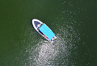 Boat riding in Lake Victoria